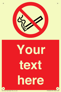 Custom No E-cigarettes / Vaping Sign